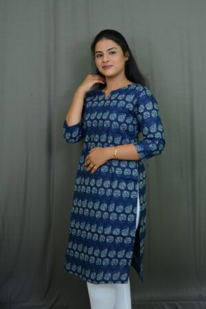 Festival Wear Net Prussian Blue Embroidered